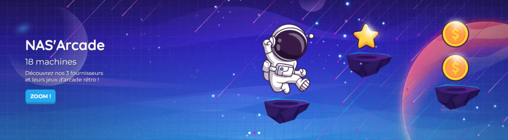 NAS'Arcade 18 machines à sous de Jackpot Bob Casino